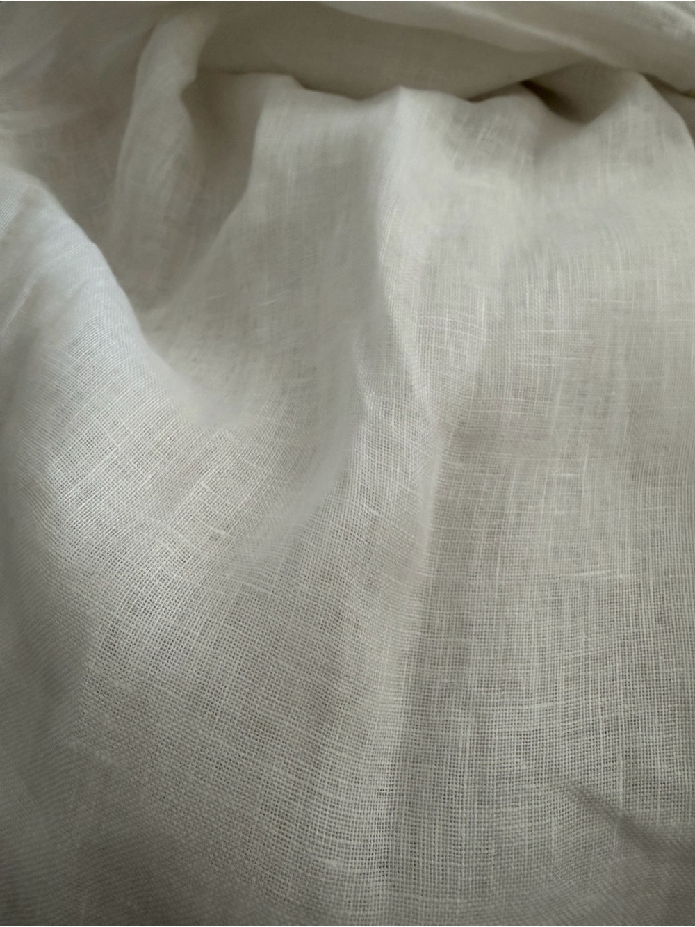 West Elm White Linen Curtain Panel 48 x 96 Set of 4 - Picture 3 of 4